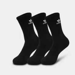 Adidas Originals Trefoil Casual Cushioned Quarter Socks (6-Pack) Black/White - BH6437 WBK -Sports Fashion BH6437 WBK P5