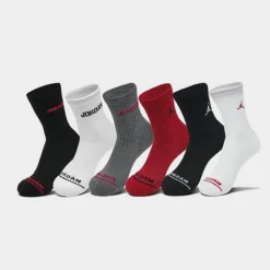 Nike Kids' Jordan Legend Crew Socks (6-Pack) Multi-Color - BJ0343GÂ RK2
