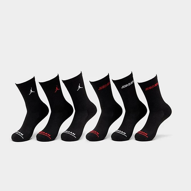 Nike Little Kids' Jordan Crew Socks (6-Pack) Black - BJ0343 023 1 Nike Little Kids' Jordan Crew Socks (6-Pack) Black - BJ0343 023