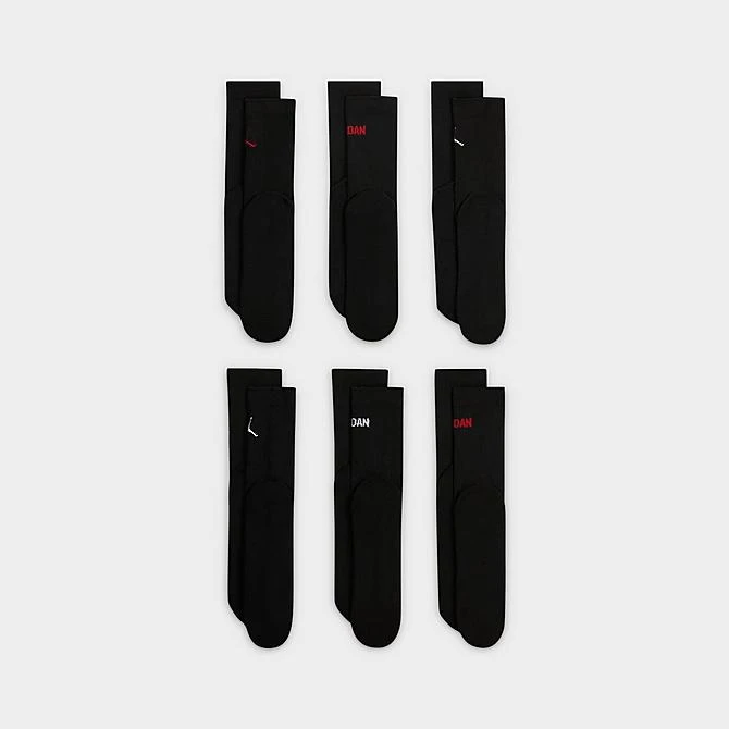 Nike Little Kids' Jordan Crew Socks (6-Pack) Black - BJ0343 023 3 Nike Little Kids' Jordan Crew Socks (6-Pack) Black - BJ0343 023 - Image 3