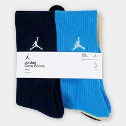 Nike Youth Jordan Everyday Essentials Crew Socks (6-Pack) Carbon Grey/White/University Blue - BJ0583 695 -Sports Fashion BJ0583 695 P4