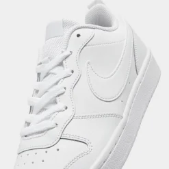 Big Kids' Nike Court Borough Low 2 Casual Shoes White/White/White - BQ5448 100 -Sports Fashion BQ5448 100 P3