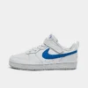 Little Kids' Nike Court Borough Low 2 Hook-and-Loop Casual Shoes White/Photo Blue/Pure Platinum - BQ5451 123