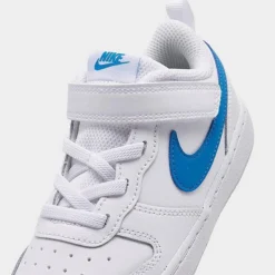 Kids' Toddler Nike Court Borough Low 2 Casual Shoes White/Photo Blue/Pure Platinum - BQ5453 123 -Sports Fashion BQ5453 123 P3