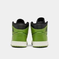 Nike Women's Air Jordan Retro 1 Mid Casual Shoes Black/Altitude Green/Sail - BQ6472 031 -Sports Fashion BQ6472 031 P4