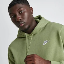 Nike Sportswear Club Fleece Embroidered Hoodie Alligator/Alligator/White - BV2654 334 -Sports Fashion BV2654 334 M5