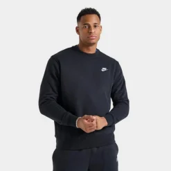 Nike Sportswear Club Fleece Crewneck Sweatshirt Black/White - BV2662 010