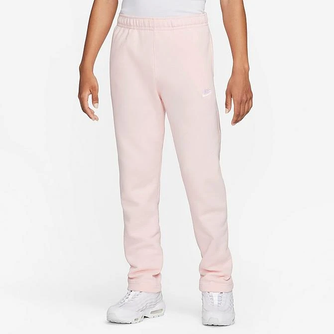 Men's Nike Sportswear Club Fleece Sweatpants Pink Bloom/Pink Bloom/White - BV2707 686 1 Men's Nike Sportswear Club Fleece Sweatpants Pink Bloom/Pink Bloom/White - BV2707 686