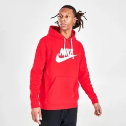 Nike Sportswear Club Fleece Hoodie University Red/White/White - BV2973 657 -Sports Fashion BV2973 657 M3