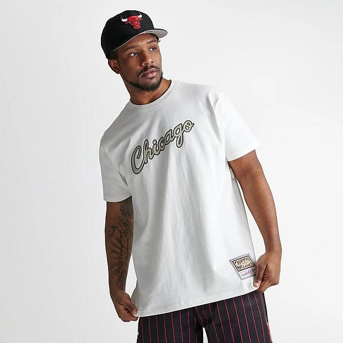 Men's Mitchell & Ness NBA Chicago Bulls NBA Cream T-Shirt Cream - CBUYYPPP CBU 3 Men's Mitchell & Ness NBA Chicago Bulls NBA Cream T-Shirt Cream - CBUYYPPP CBU - Image 3
