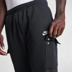 Men's Nike Sportswear Club Fleece Cargo Jogger Pants Black/Black/White - CD3129 010 9 Men's Nike Sportswear Club Fleece Cargo Jogger Pants Black/Black/White - CD3129 010 -Sports Fashion CD3129 010 M5