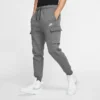 Men's Nike Sportswear Club Fleece Cargo Jogger Pants Charcoal Heather/Anthracite/White - CD3129 071