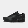Big Kids' Nike Air Max 90 Casual Shoes Black/Black/Black/White - CD6864 001