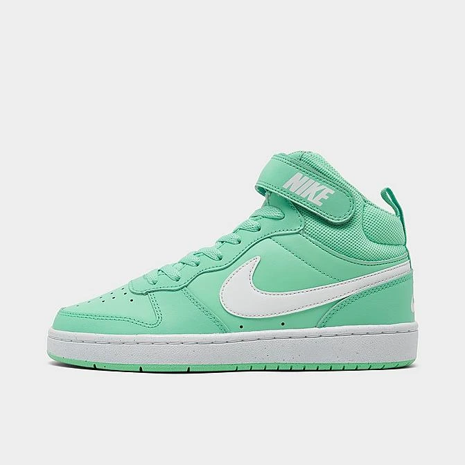 Girls' Big Kids' Nike Court Borough Mid 2 Casual Shoes Emerald Rise/White - CD7782G 300 1 Girls' Big Kids' Nike Court Borough Mid 2 Casual Shoes Emerald Rise/White - CD7782G 300