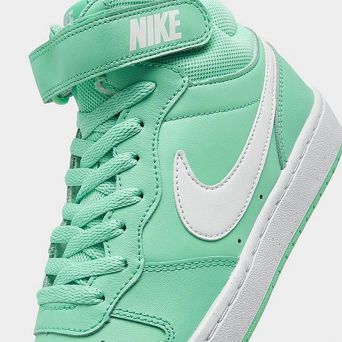 Girls' Big Kids' Nike Court Borough Mid 2 Casual Shoes Emerald Rise/White - CD7782G 300 3 Girls' Big Kids' Nike Court Borough Mid 2 Casual Shoes Emerald Rise/White - CD7782G 300 - Image 3