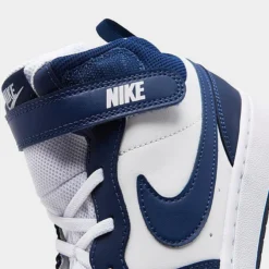 Little Kids' Nike Court Borough Mid 2 Casual Shoes White/Blue Void/Signal Blue - CD7783 107 -Sports Fashion CD7783 107 P3