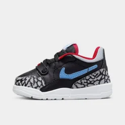 Nike Boys' Toddler Jordan Legacy 312 Low Off-Court Shoes Black/Wolf Grey/Valor Blue - CD9056 004