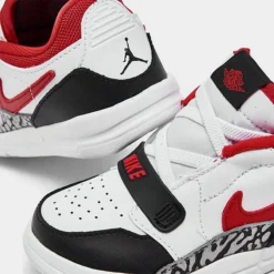 Nike Boys' Toddler Jordan Legacy 312 Low Off-Court Shoes White/Fire Red/Black/Wolf Grey - CD9056 160 -Sports Fashion CD9056 160 P3