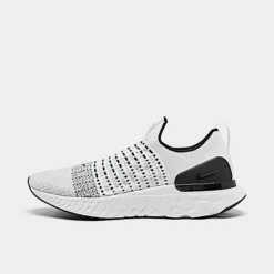 Men's Nike React Phantom Run Flyknit 2 Running Shoes True White/Black/Pure Platinum/White - CJ0277 100
