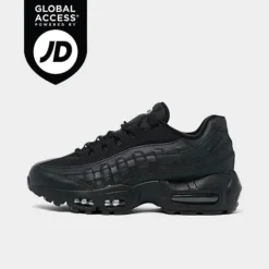 Big Kids' Nike Air Max 95 Recraft Casual Shoes Black/Black/Black/White - CJ3906 001