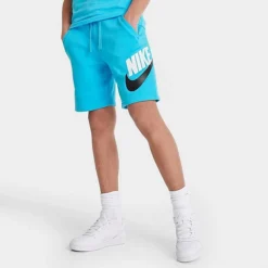 Kids' Nike Sportswear HBR Club Fleece Shorts Baltic Blue/Baltic Blue/Black/White - CK0509 468