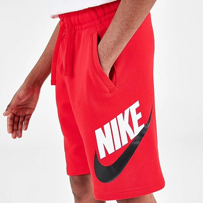 Kids' Nike Sportswear HBR Club Fleece Shorts University Red - CK0509 657 5 Kids' Nike Sportswear HBR Club Fleece Shorts University Red - CK0509 657 - Image 5