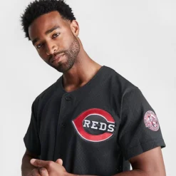 Men's Mitchell & Ness Cincinnati Reds MLB Ken Griffey Jr. 2000 Button Front Baseball Jersey Black - CRE00KGJ 010 -Sports Fashion CRE00KGJ 010 M5