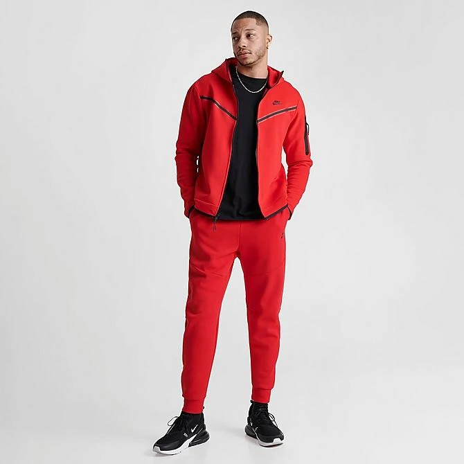 Nike Tech Fleece Taped Jogger Pants University Red/Black - CU4495 657 2 Nike Tech Fleece Taped Jogger Pants University Red/Black - CU4495 657 - Image 2