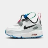 Kids' Toddler Nike Air Max 90 Toggle SE Casual Shoes White/Pure Platinum/Stadium Green/Black - CV0065 109