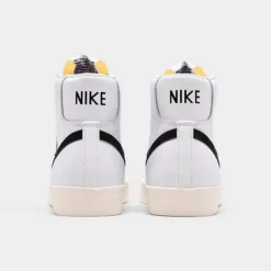 Women's Nike Blazer Mid '77 Casual Shoes White/Black/Sail - CZ1055 100 -Sports Fashion CZ1055 100 P4
