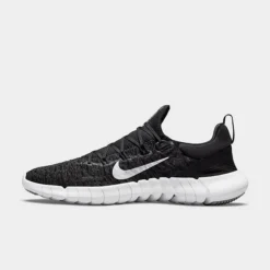 Women's Nike Free Run 5.0 Running Shoes Black/Dark Smoke Grey/White - CZ1891 001