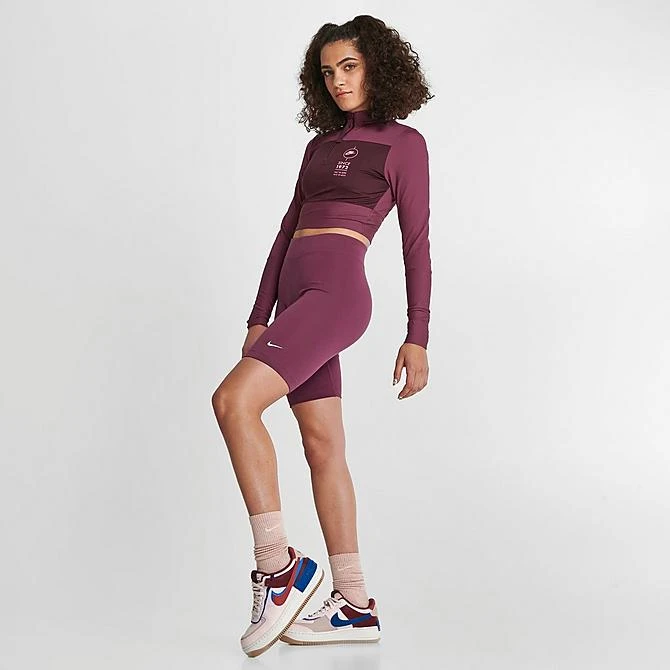 Women's Nike Sportswear Essential Mid-Rise 10 Inch Bike Shorts Rosewood - CZ8526 653 2 Women's Nike Sportswear Essential Mid-Rise 10 Inch Bike Shorts Rosewood - CZ8526 653 - Image 2