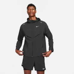 Men's Nike Packable Windrunner Jacket Black - CZ9070 010