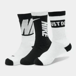 Kids' Nike Everyday Cushioned Crew Socks (3-Pack) Multi-Color - DA2402Â 902