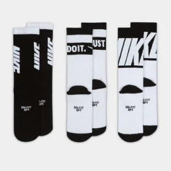 Kids' Nike Everyday Cushioned Crew Socks (3-Pack) Multi-Color - DA2402 902 -Sports Fashion DA2402 902 P3