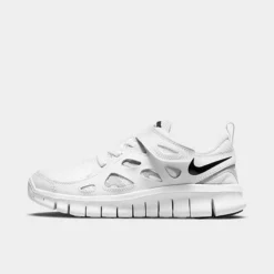 Boys' Little Kids' Nike Free Run 2 Running Shoes White/Black/Wolf Grey - DA2689 100