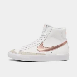 Girls' Big Kids' Nike Blazer Mid '77 Casual Shoes White/Pink Glaze - DA4086G 105