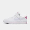 Girls' Toddler Nike Court Legacy Casual Shoes White/Football Grey/Cosmic Fuchsia - DA5382G 116