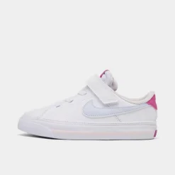 Girls' Toddler Nike Court Legacy Casual Shoes White/Football Grey/Cosmic Fuchsia - DA5382G 116