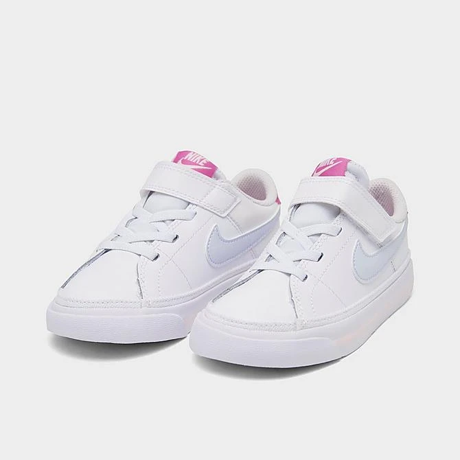 Girls' Toddler Nike Court Legacy Casual Shoes White/Football Grey/Cosmic Fuchsia - DA5382G 116 2 Girls' Toddler Nike Court Legacy Casual Shoes White/Football Grey/Cosmic Fuchsia - DA5382G 116 - Image 2