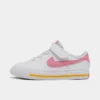 Girls' Toddler Nike Court Legacy Casual Shoes White/Coral Chalk/Laser Orange - DA5382G 118