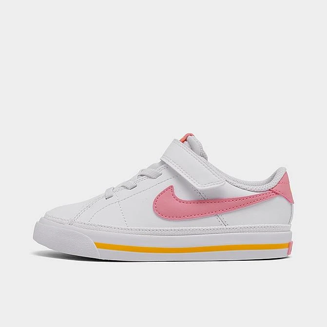 Girls' Toddler Nike Court Legacy Casual Shoes White/Coral Chalk/Laser Orange - DA5382G 118 1 Girls' Toddler Nike Court Legacy Casual Shoes White/Coral Chalk/Laser Orange - DA5382G 118