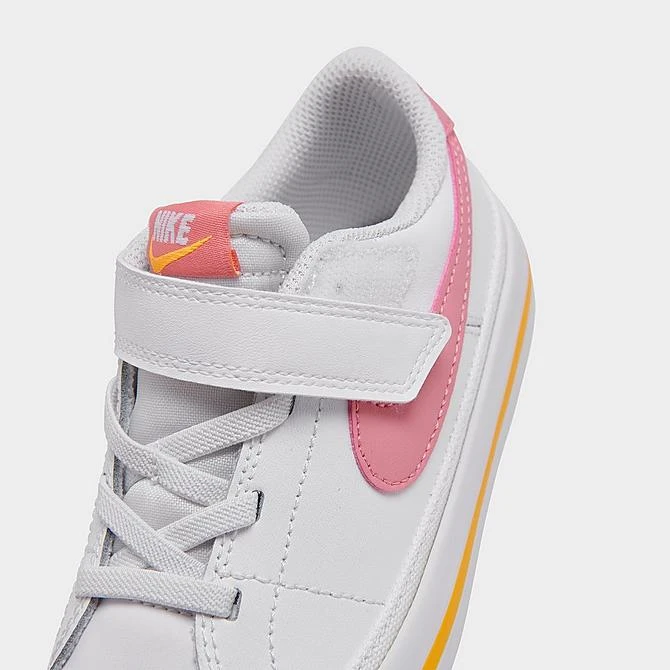 Girls' Toddler Nike Court Legacy Casual Shoes White/Coral Chalk/Laser Orange - DA5382G 118 3 Girls' Toddler Nike Court Legacy Casual Shoes White/Coral Chalk/Laser Orange - DA5382G 118 - Image 3