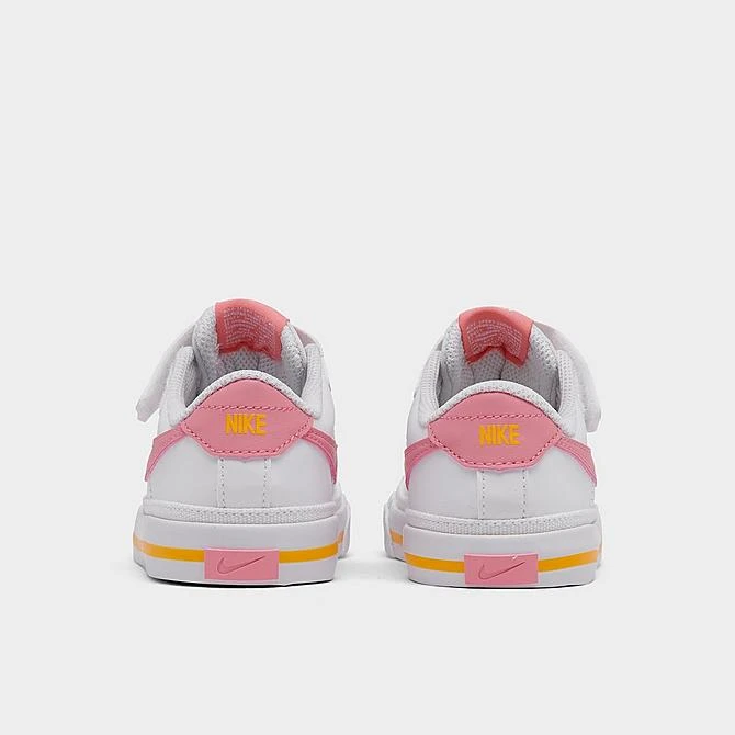Girls' Toddler Nike Court Legacy Casual Shoes White/Coral Chalk/Laser Orange - DA5382G 118 4 Girls' Toddler Nike Court Legacy Casual Shoes White/Coral Chalk/Laser Orange - DA5382G 118 - Image 4