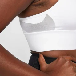 Women's Nike Dri-FIT Indy Longline Light-Impact Sports Bra White/Black - DB8765 100 -Sports Fashion DB8765 100 M5