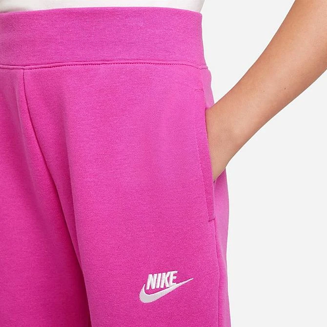 Girls' Nike Sportswear Club Fleece Jogger Pants Active Fuchsia/White - DC7207 623 4 Girls' Nike Sportswear Club Fleece Jogger Pants Active Fuchsia/White - DC7207 623 - Image 4