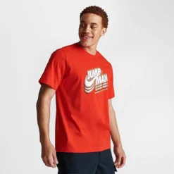 Nike Men's Jordan Jumpman World Champs Graphic T-Shirt Chile Red/Metallic Gold - DC9773 673 -Sports Fashion DC9773 673 M3