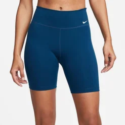 Women's Nike One Mid-Rise 7 Inch Bike Shorts Valerian Blue/White - DD0243 460