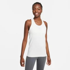 Women's Nike Dri-FIT ADV Aura Slim FIt Tank Top White/Reflective Silver - DD0585 100