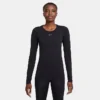 Women's Nike Dri-FIT ADV Aura Long-Sleeve T-Shirt Black/Reflective Silver - DD0593 010